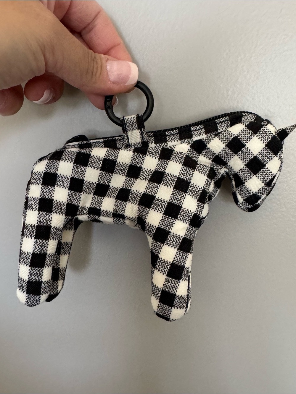 Baggu Gingham Horse Keychain